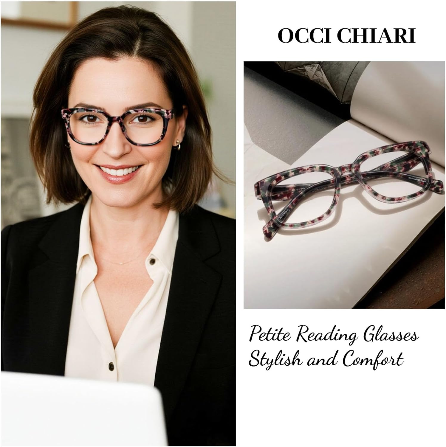 OCCI CHIARI Reading Glasses for Small Face Narrow Durable Readers - Image 2