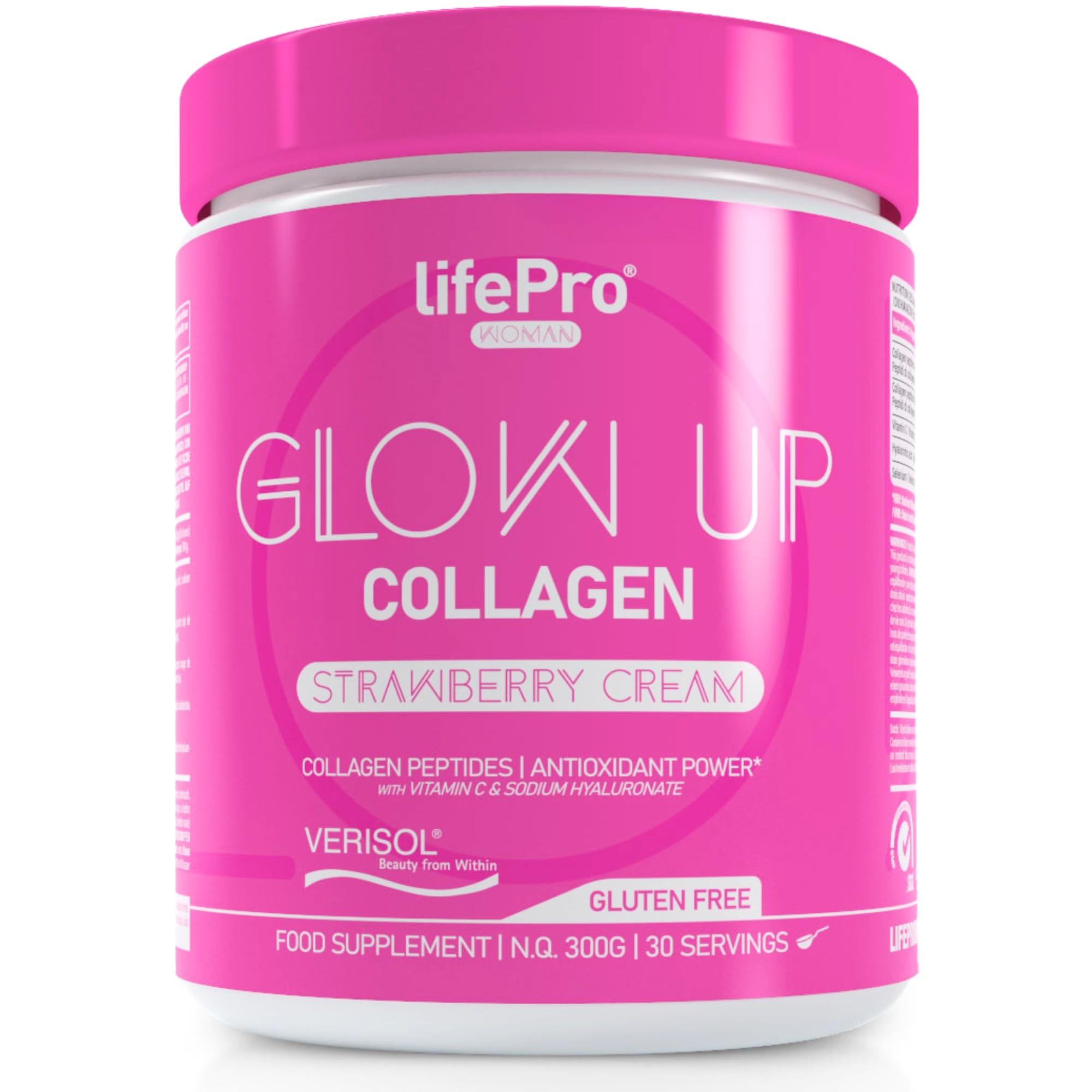 Life Pro Colágeno Hidrolizado Puro Verisol en Polvo con Vitamina C, Ácido Hialur