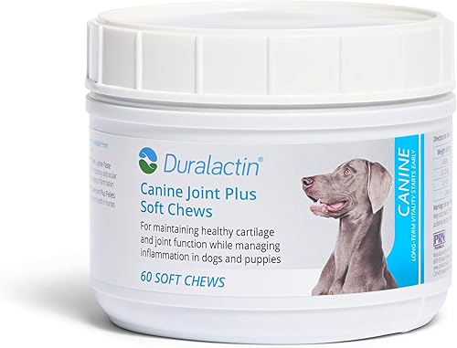 PRN Pharmacal Duralactin Canine Joint Plus - Suplemento de salud articular para perros y cachorros para apoyar los niveles saludables del cartílago