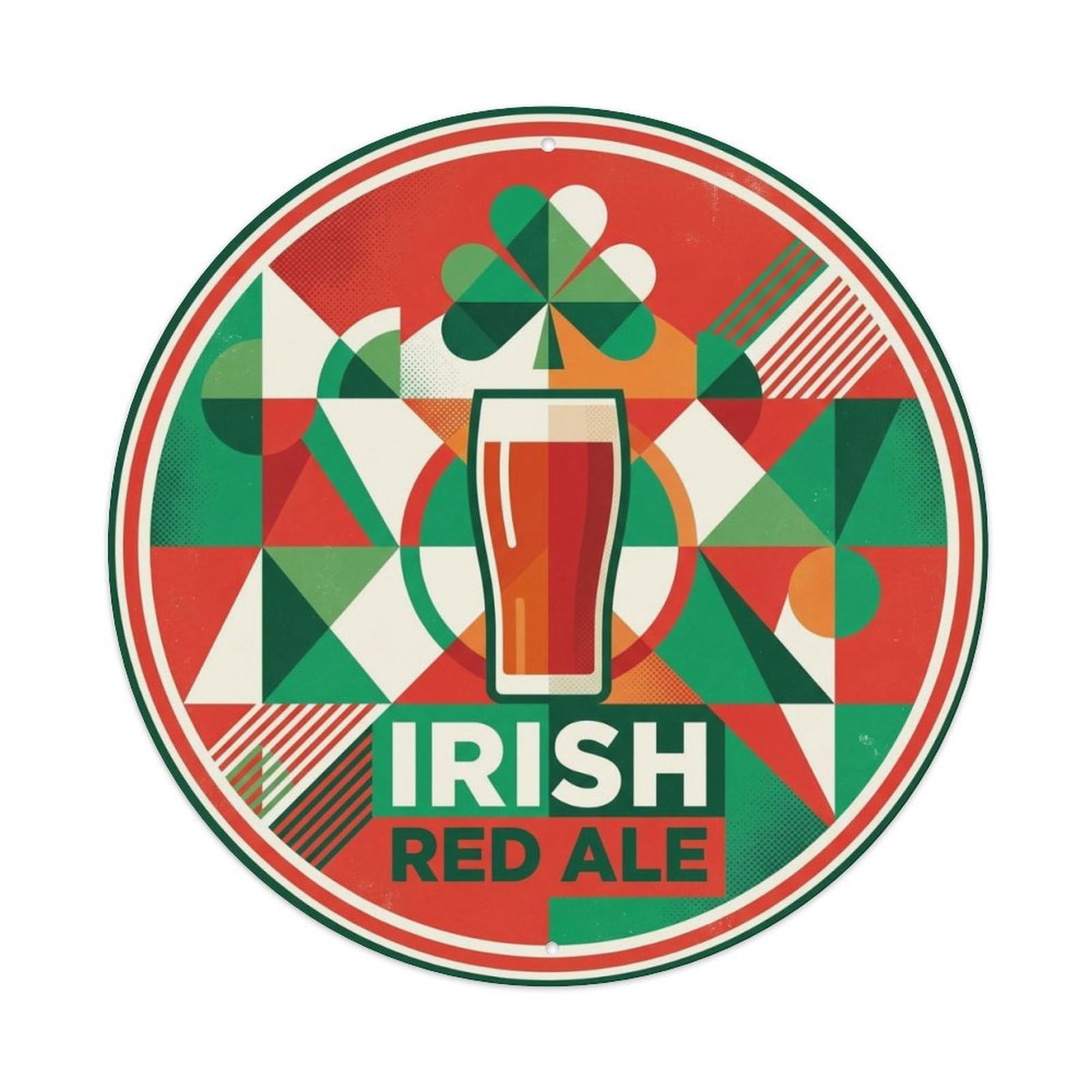Old School Irish Red Ale Beer Pub Brewery Wild Ferment Metal Tin Sign