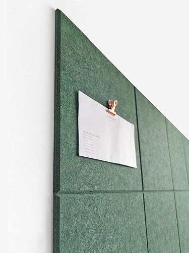 Vista 60 de Tablero de anuncios de fieltro azul de 47 x 35 pulgadas, alternativa de tablero de anuncios de corcho grande para oficina, hogar y aula, azulejos