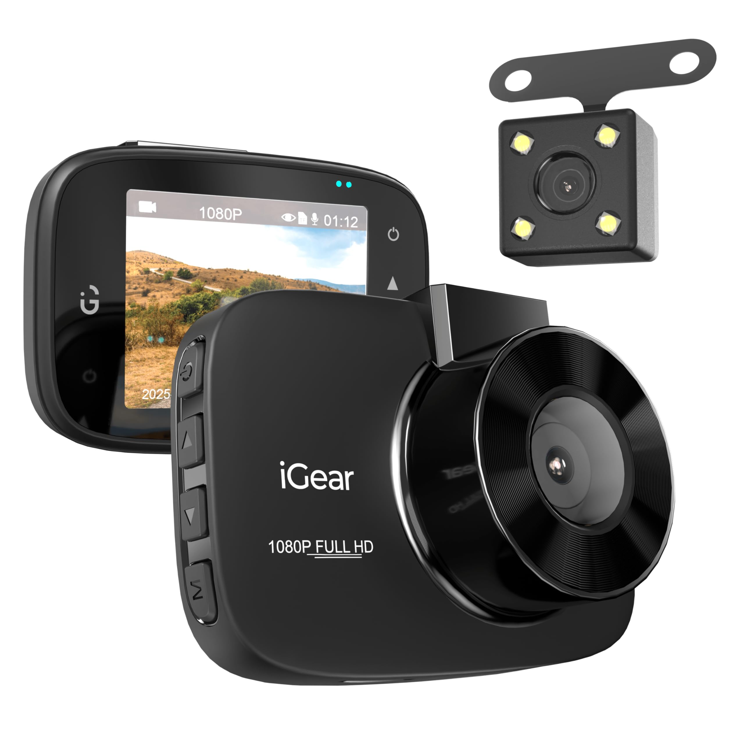 iGear VueCam Full HD 1080P Car Dash Cam, Front & Rear Recording, 2.2" LCD, G-Sensor, Parking Mode, Motion Detection | Loop Recording, Wi-Fi App Control, Type-C, Wide Angle 140°, Supports 64GB Micro SD-image-36