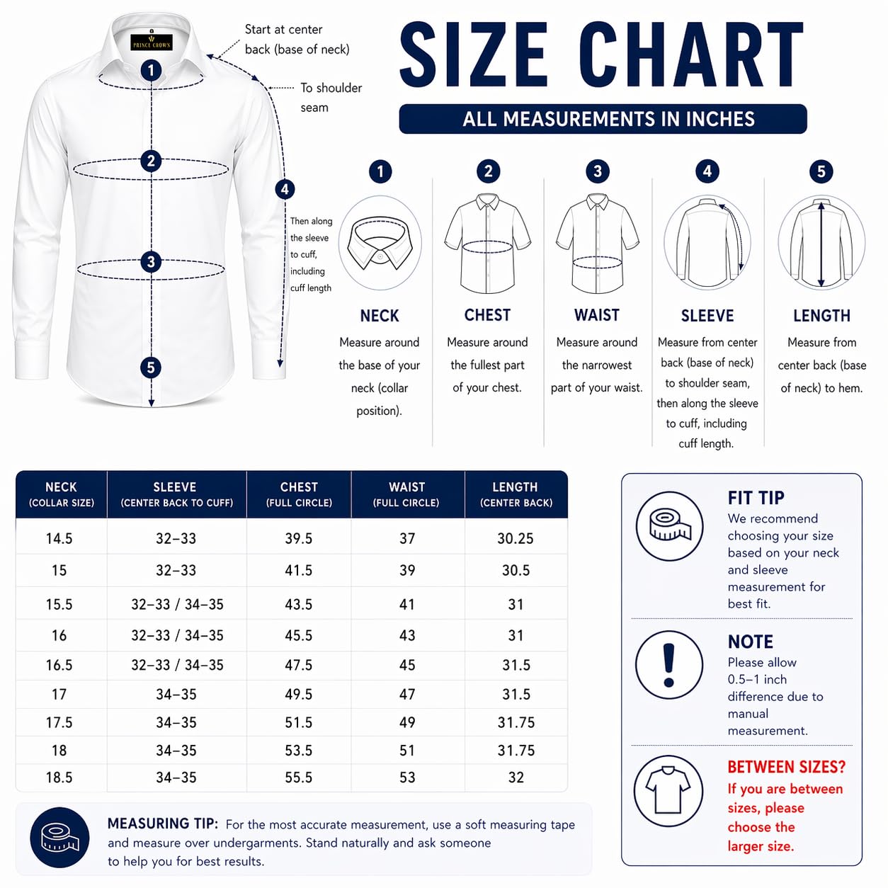 Camicia da uomo elasticizzata, colletto Windsor, polsini francesi, camicia formale a maniche lunghe con colletto rimovibile, tinta unita