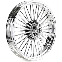 TOFR 21 inch Chrome Front Wheel Rim Fat King Spokes Tubeless For Harley Touring 2009-2023 FLHR Road King FLHXS Street Glide FLTR FLTRK Road Glide FLHT Electra Glide FLHTCU Ultra Classic FLHTK Limited