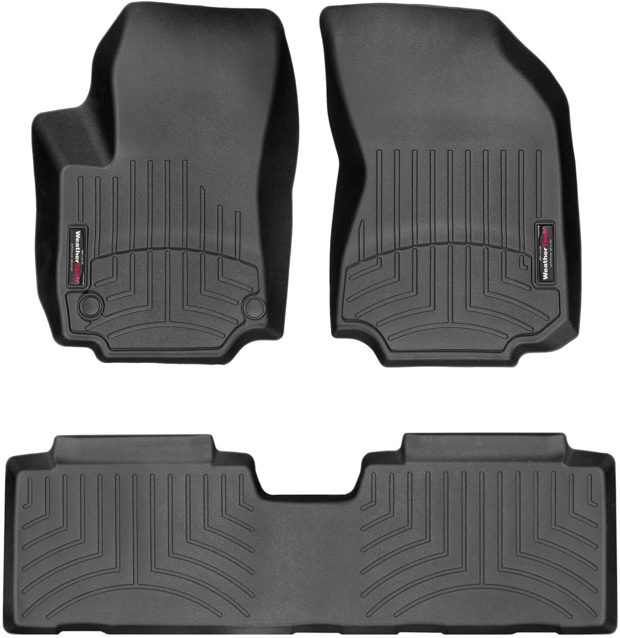 WeatherTech Custom Fit FloorLiners for Chevrolet Equinox - 1st & 2nd Row (441176-1-2), Black