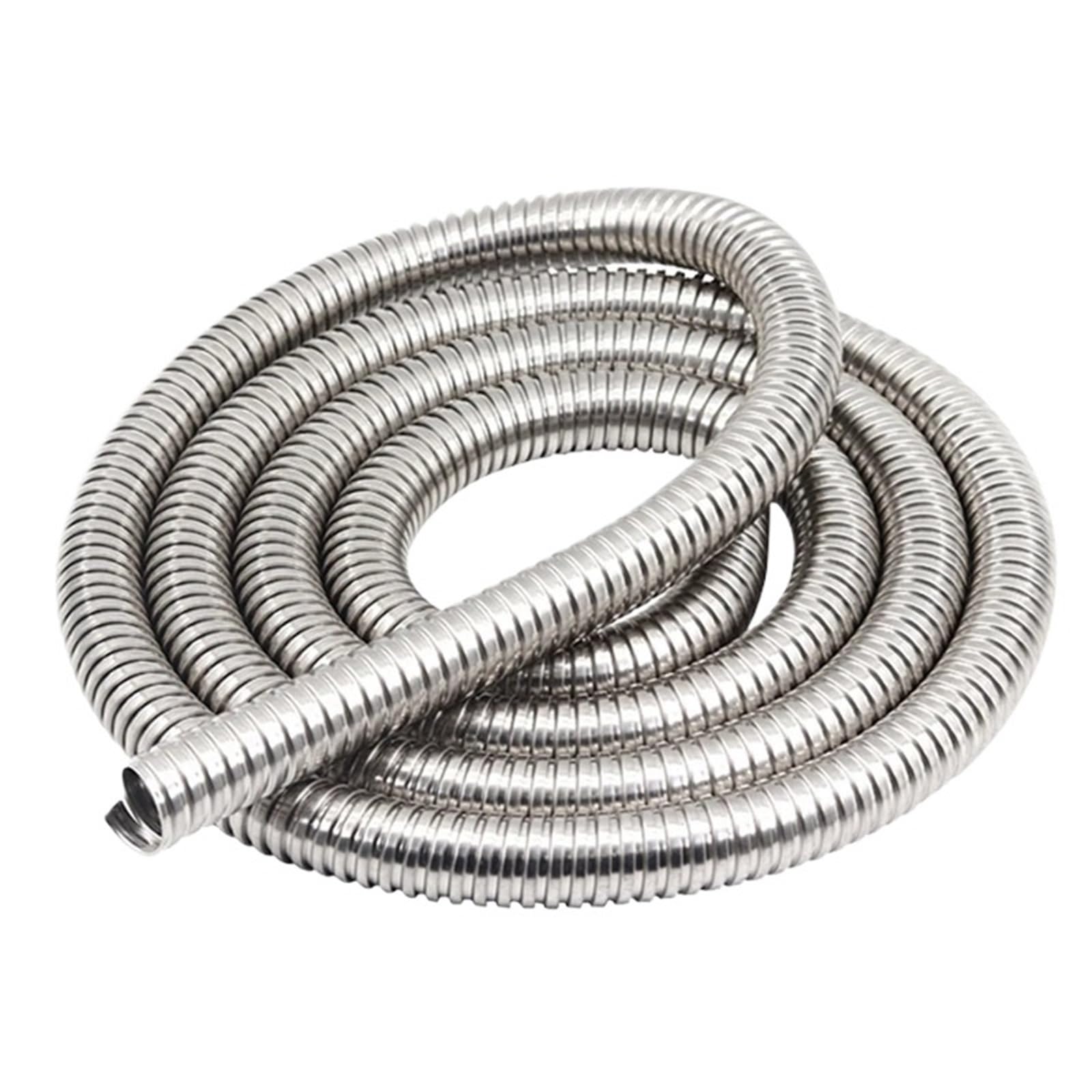 Manguera de Ducha de Acero Inoxidable Tubo flexible de acero inoxidable 1 metro diámetro interior (6-51 mm) con rosca metálica y funda protectora for cables(Inner Diameter 51MM)