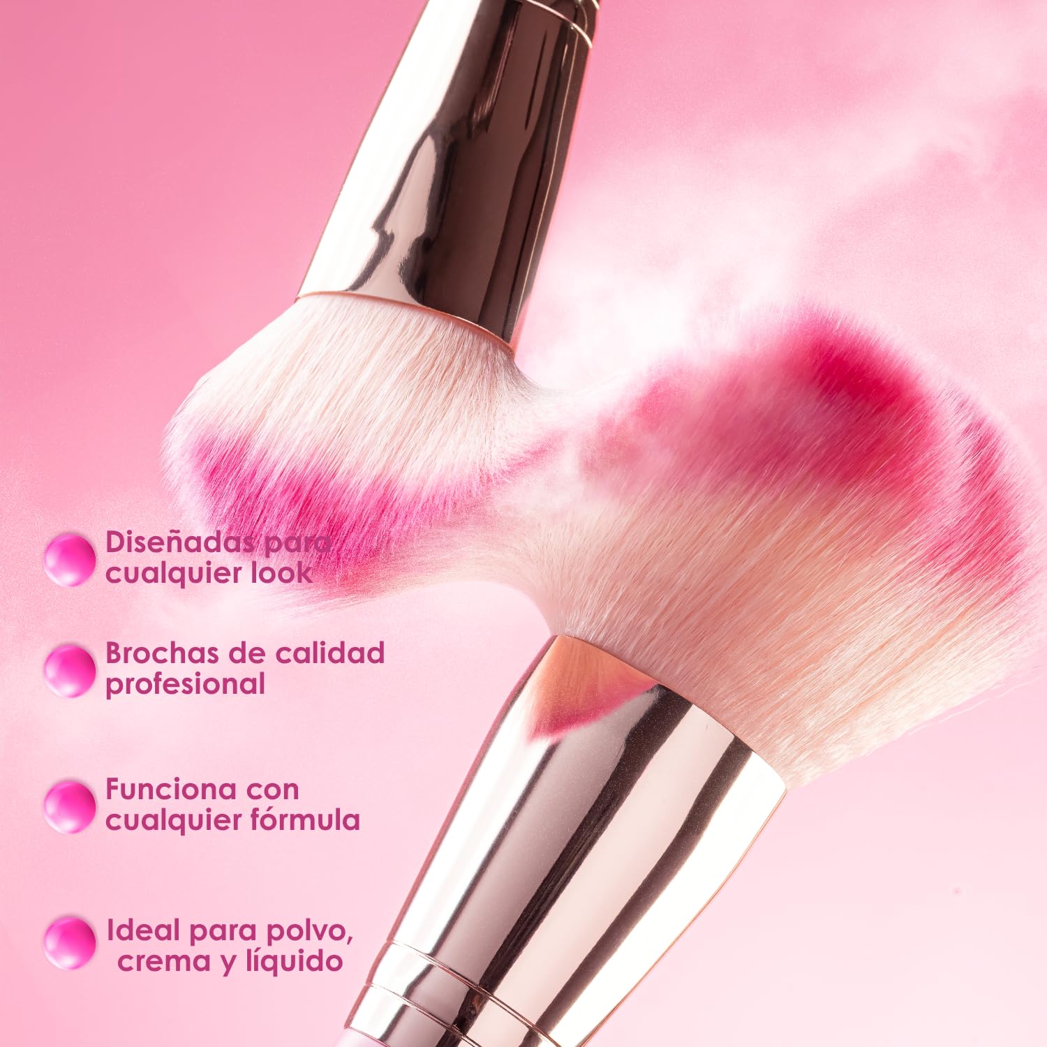 Amazon.com: PINK UP Brocha angular | Maquillaje | Pinceles de