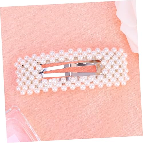 Miniatura 9 de Beavorty Pinzas cuadradas para el cabello para mujer, pasadores de pelo de perlas, pasadores para el cabello de perlas, pasadores para el cabello de
