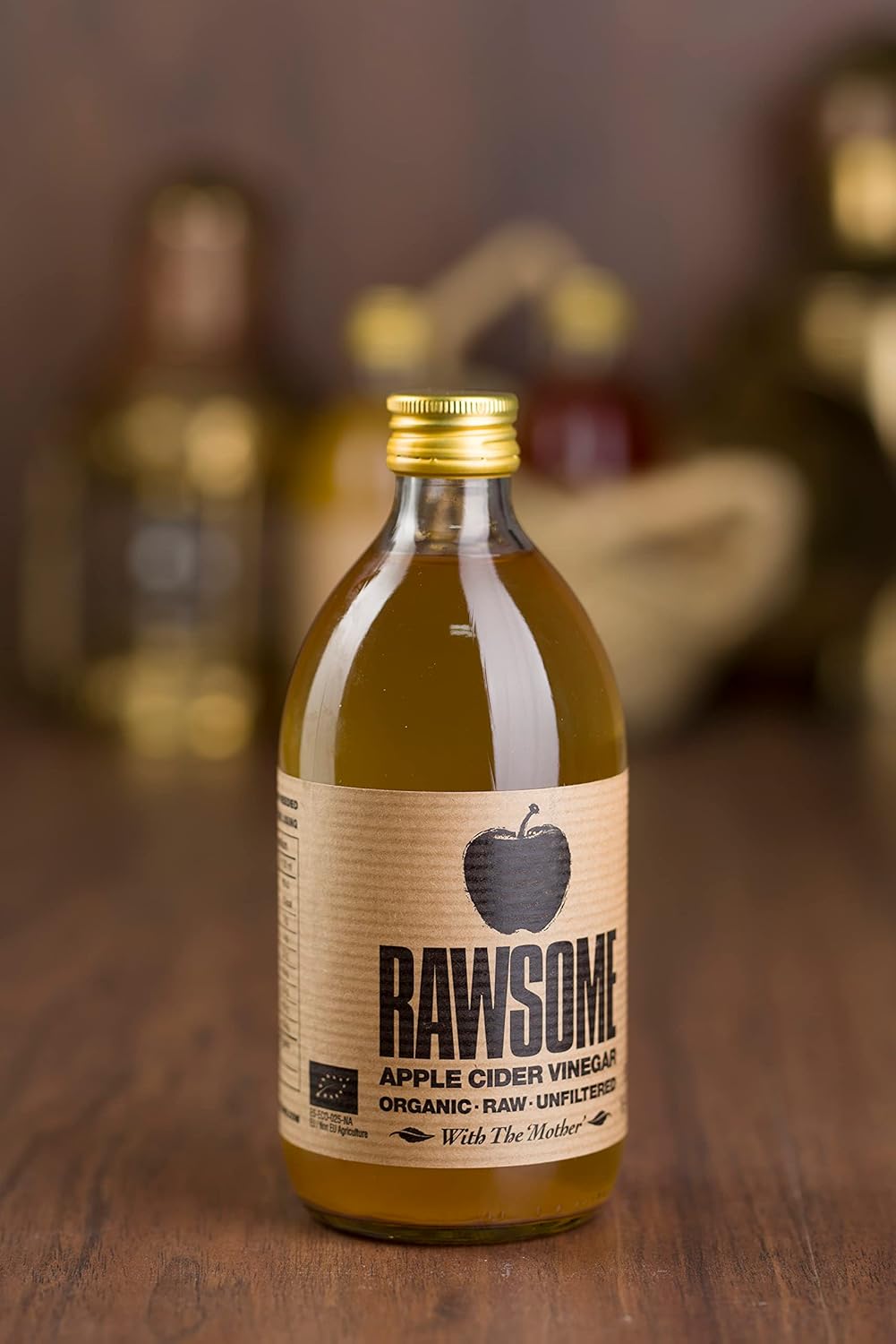 Rawsome – Appelazijn (gember & curcuma) with the mother bio – 500ml