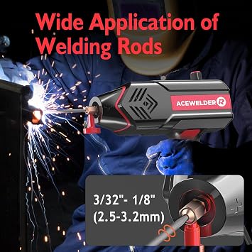 Handheld Welder 110V, Welding Machine 120A Portable Stick Welder, Hand Held Welder Machine IGBT Inverter Digital Display with Welding Tool Set and Toolbox