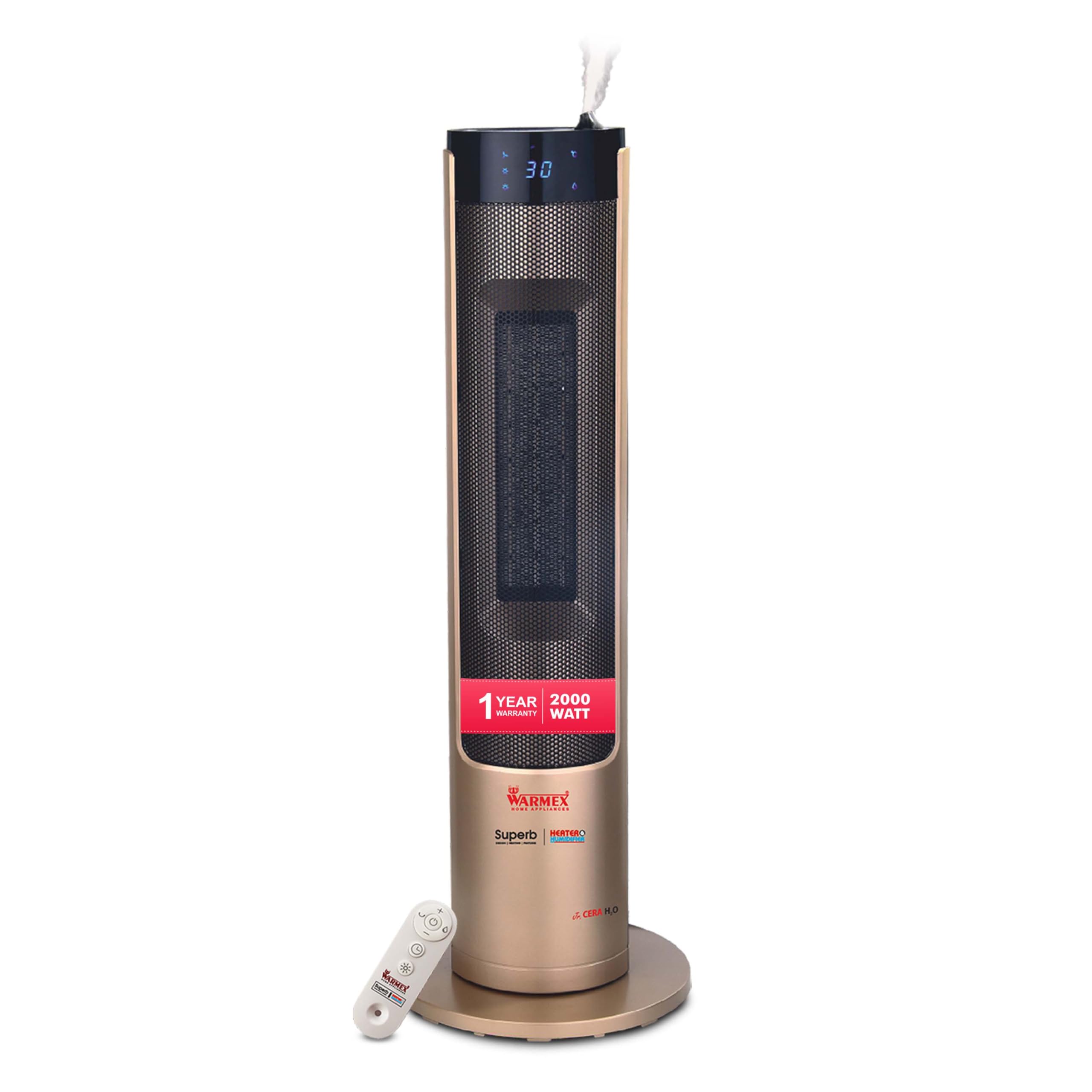 PTC Room Heater for Home Fast Heating with Humidifier 1500/2000 W| Easy to Carry for Bedroom for Small Space|Adjustable Speed & Automatic Shut-Off Safety Features, Gold-image-18