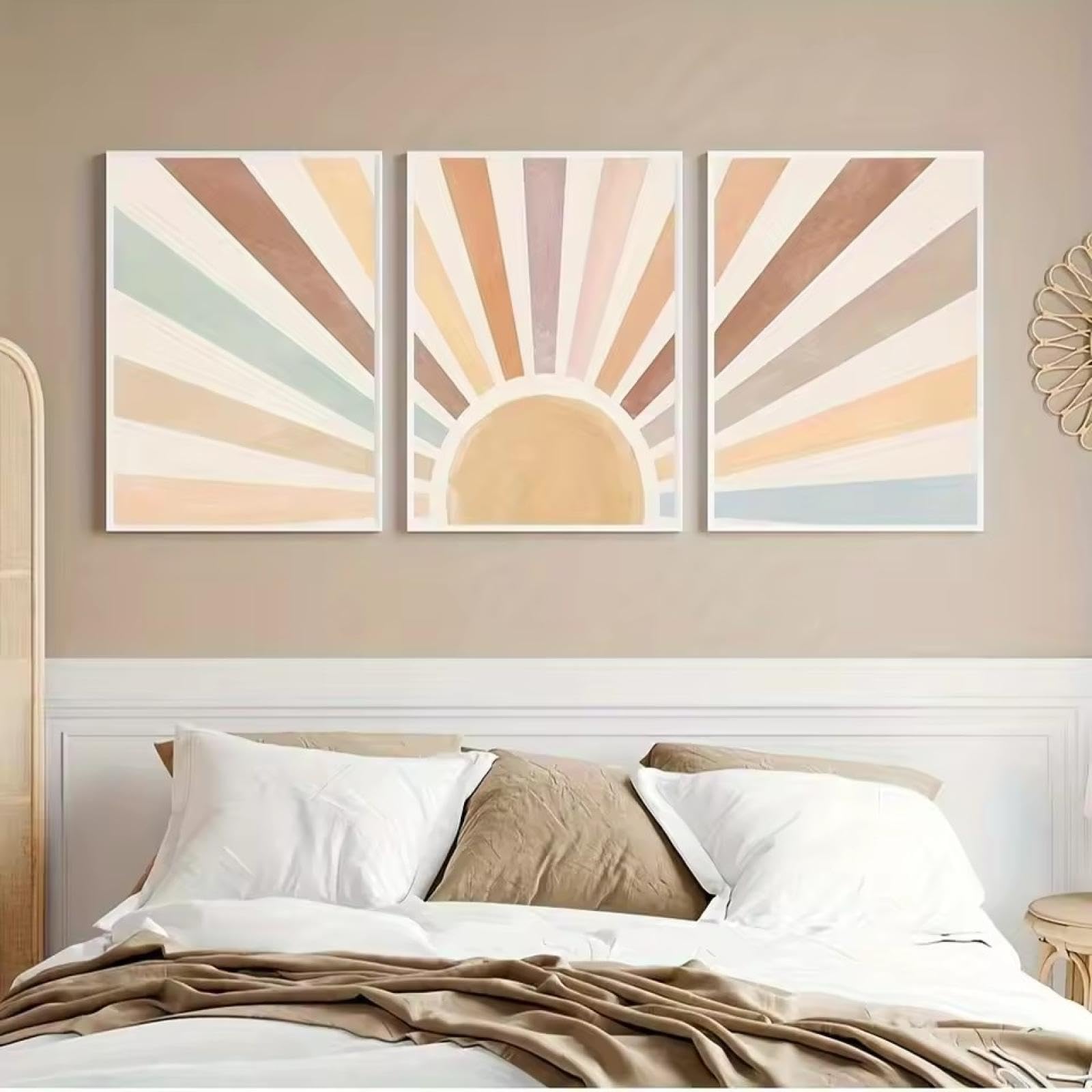 Affiche d'art bohème arc-en-ciel soleil pour raviver un mur blanc vide - 7