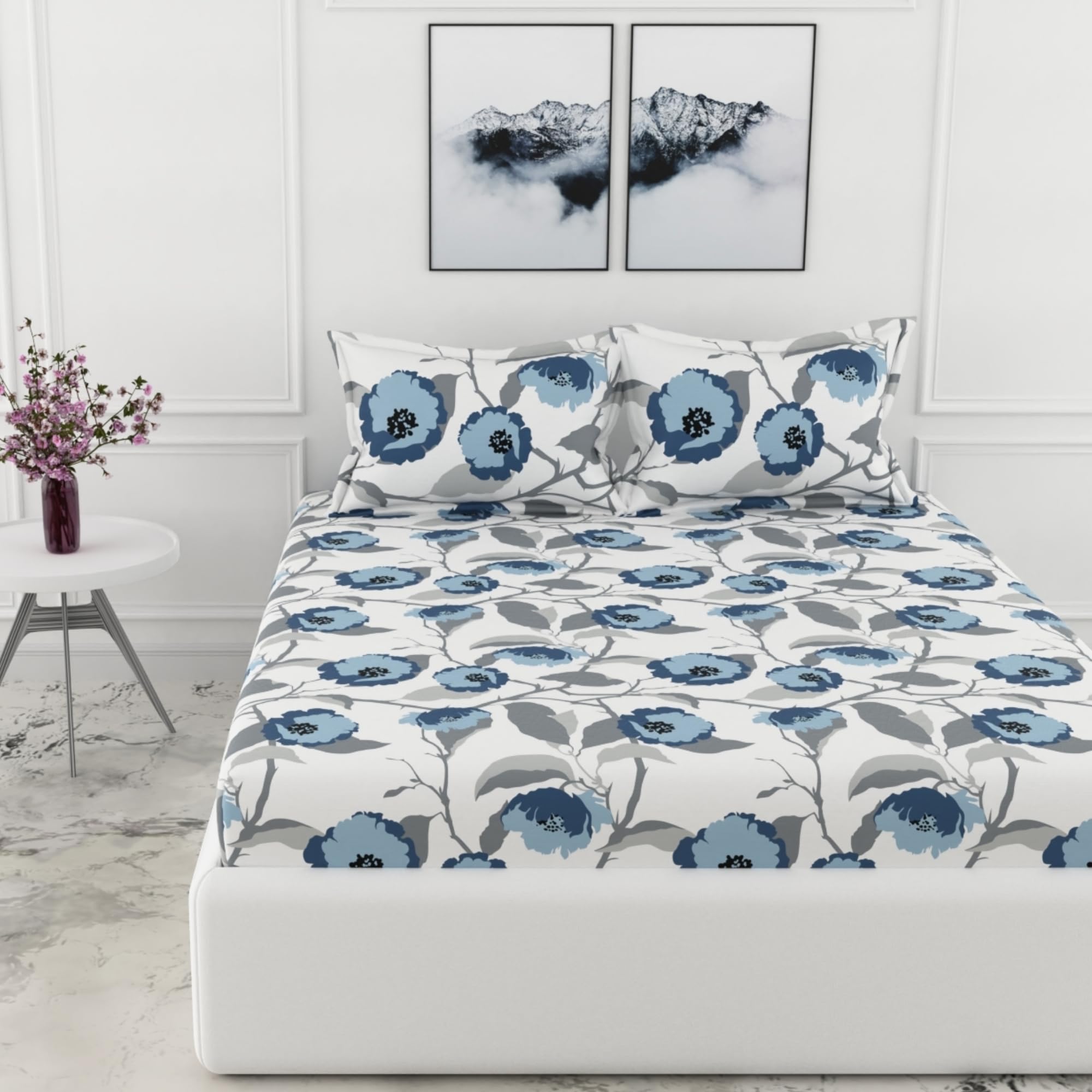 King Size Cotton Fitted Sheet Set - Loreto -16 King Size Cotton Fitted Sheet Set - Loreto -16