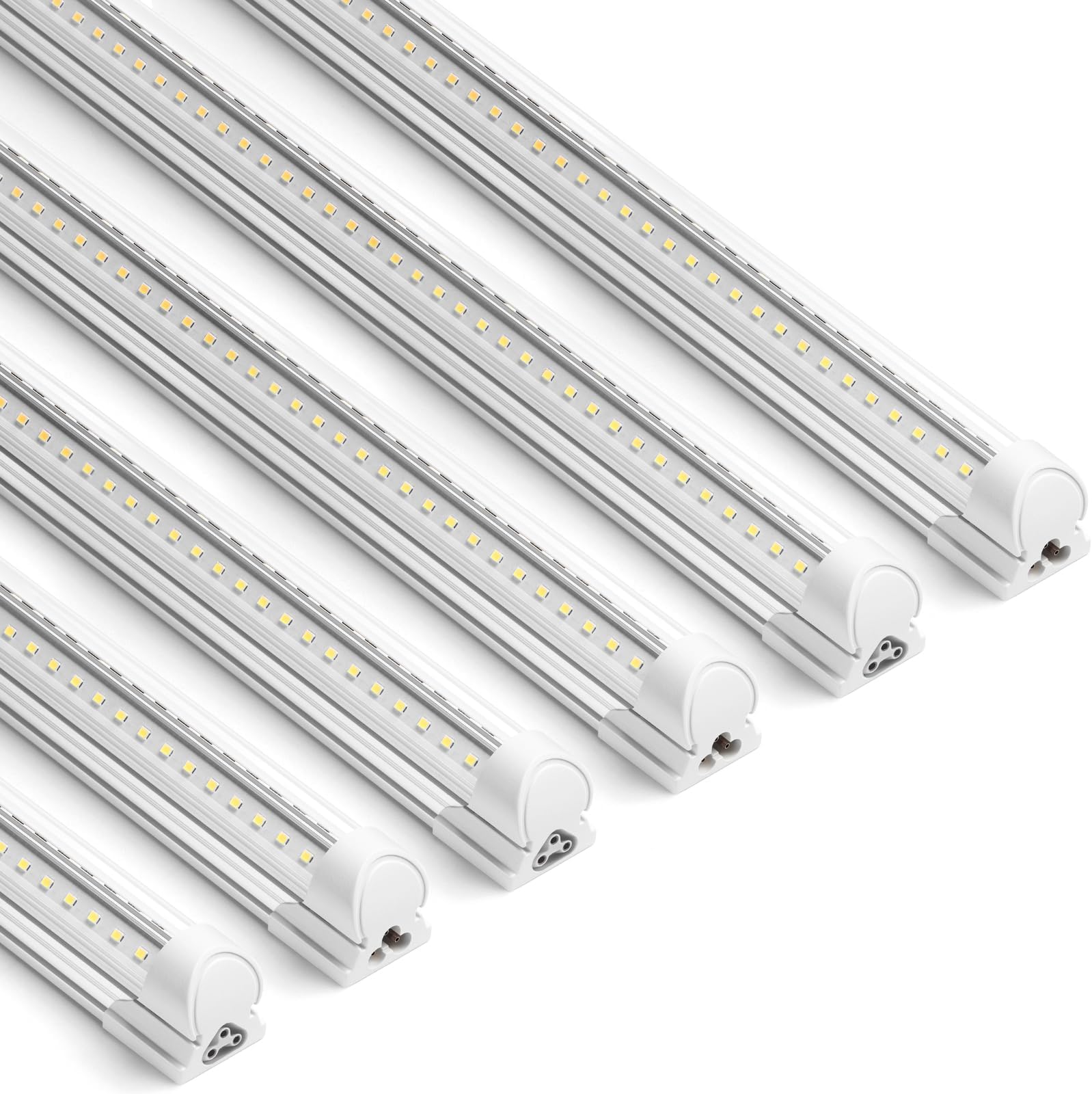 Barrina - LED Shop Lights, 3ft 30W 4600LM 5000K Daylight White High Performance Linkable Workshop Light Clear V Shape Cover T8 LED Garage Shop Light 3ft