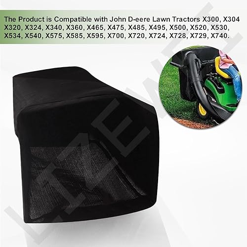 Miniatura 7 de AM135485 - Bolsa de césped de densidad media compatible con John D-eere X300 X310 X320 X465 X485 X500 X700 GX255 GX325 LX255 LX266 LX280 LX290 LT150