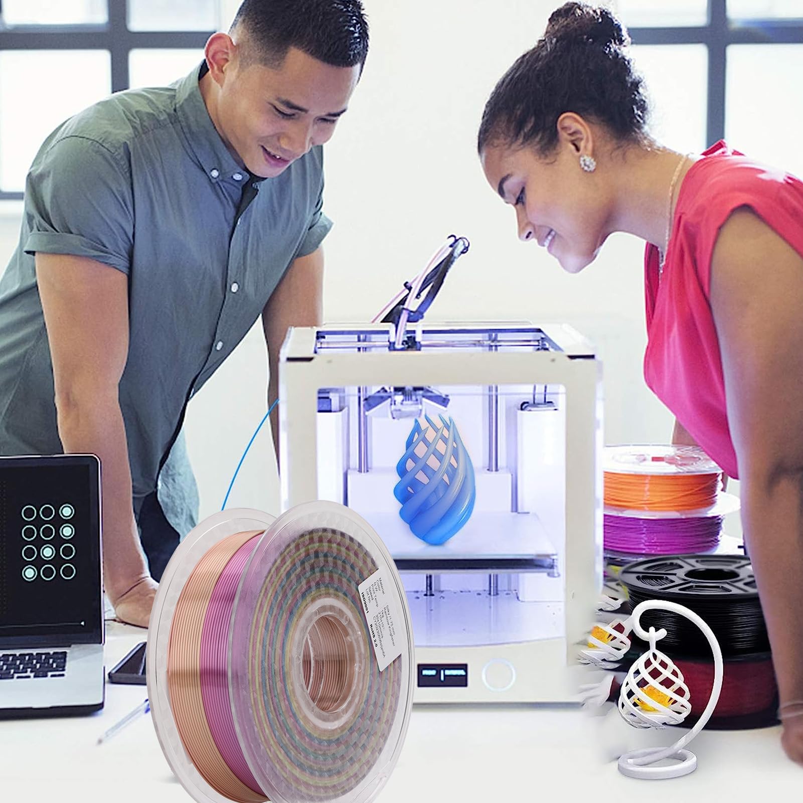 Filament do drukarki 3D PLA Druk jedwabiu Błyszczące materiały eksploatacyjne do projektów drukowania 3D Szpula 1,75 mm 1 kg