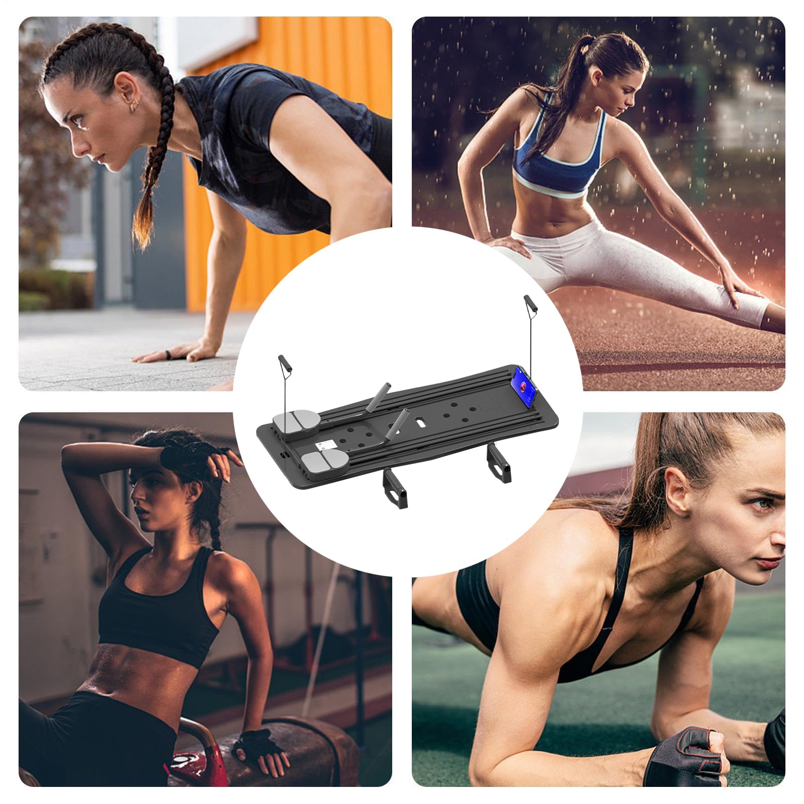 Pilates Reformer Board, kompaktowe urządzenie fitness do treningu mięśni brzucha, sprzęt do pilatesu, dla przyjaciół, nastolatków, syna, rodziny, córki, męża, dziewcząt, mężczyzn