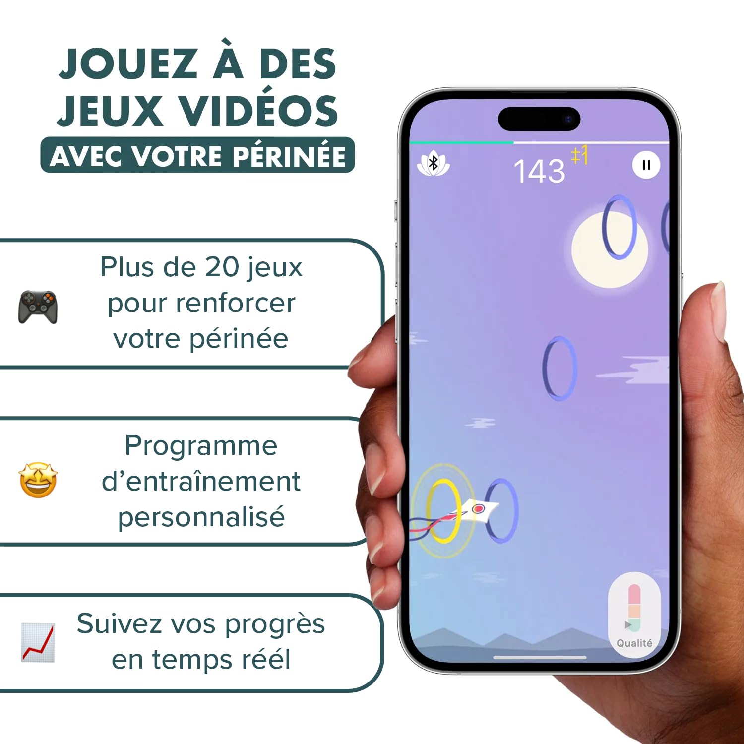 Perifit Care Sonde de Rééducation Périnéale avec App – Exercices Kegel Femme avec Biofeedback Médical pour Incontinence & Récupération Post-Partum – Dispositif Médical CE