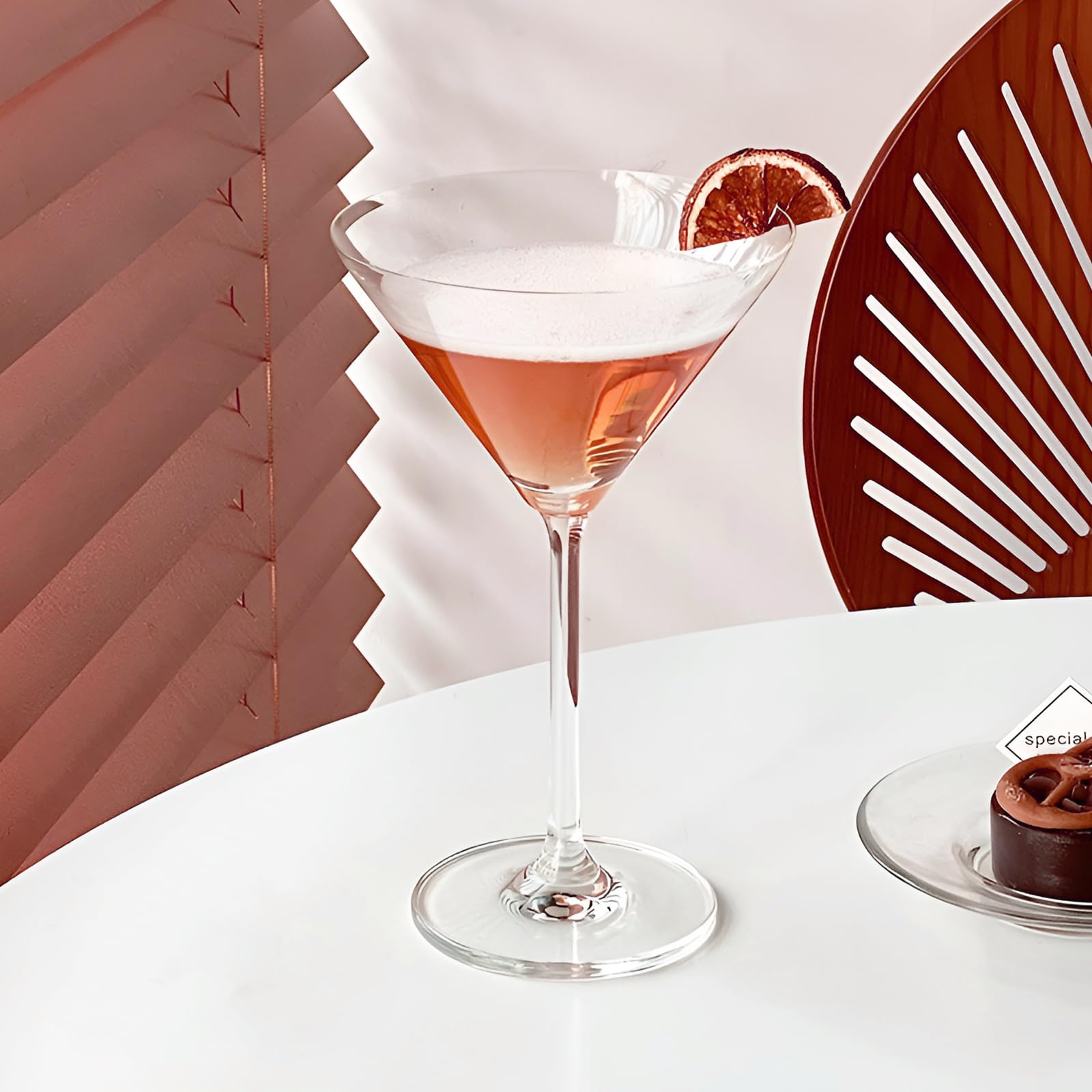 Lot de 4 Verres à Martini - 250 ml - Verres Cosmopolitan - Pour Fête, Maison, Fêtes, etc