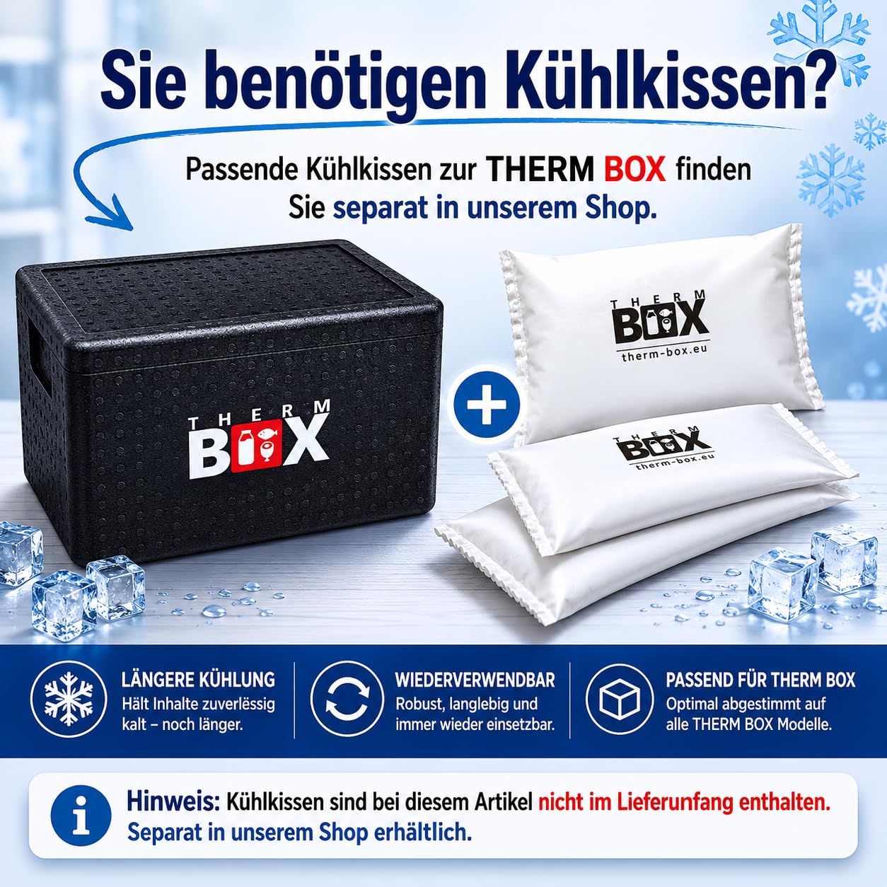 THERM BOX 3er Set Thermobox 7B 12B 19B Innen L33,5 x B23,5 cm Innenhöhen 9/15/27cm Wandstärke 3cm Isolierbox Kühlbox Warmhaltebox Styroporbox Wiederverwendbar