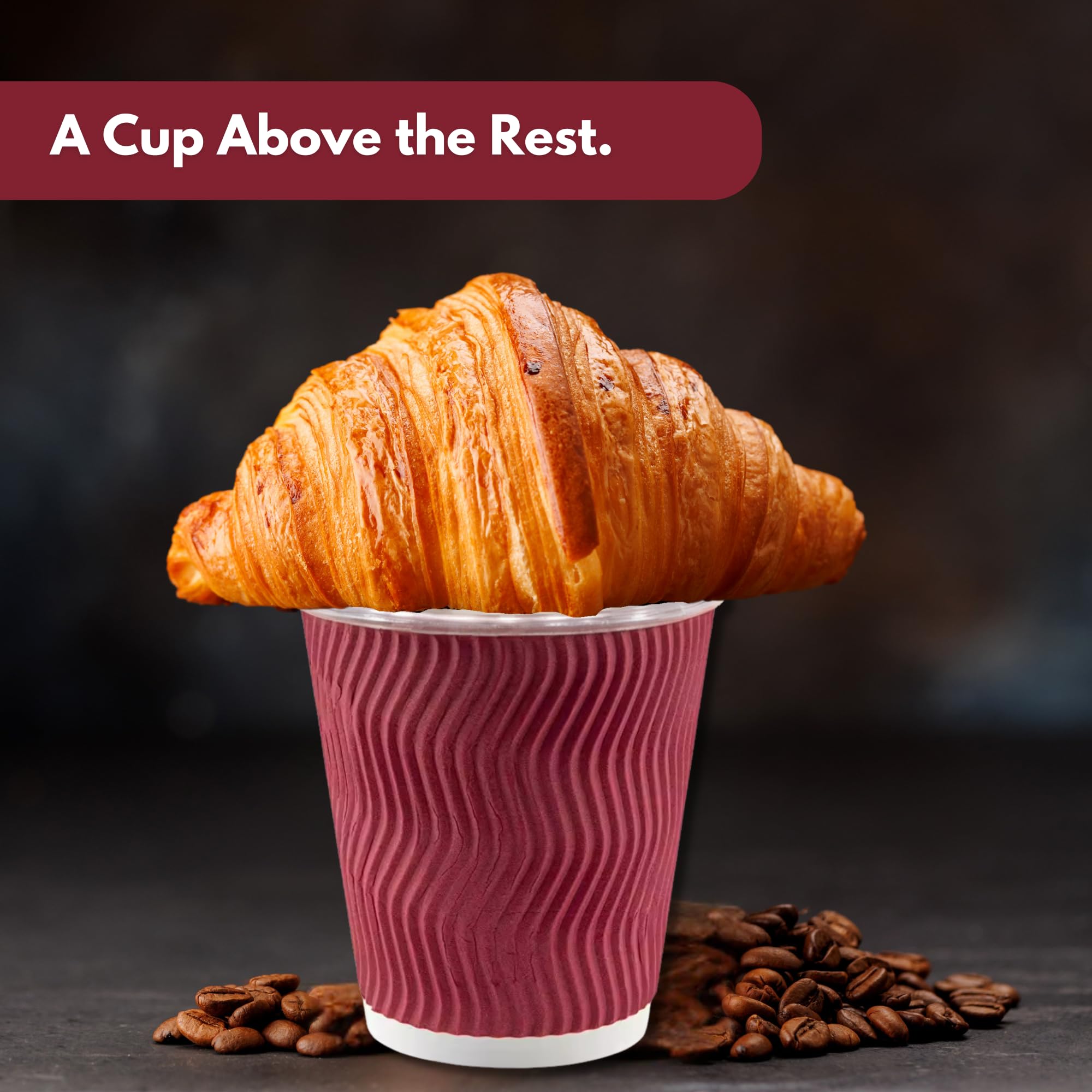 500pk 8oz Triple Wall Paper Cups (Red) thumbnail 4