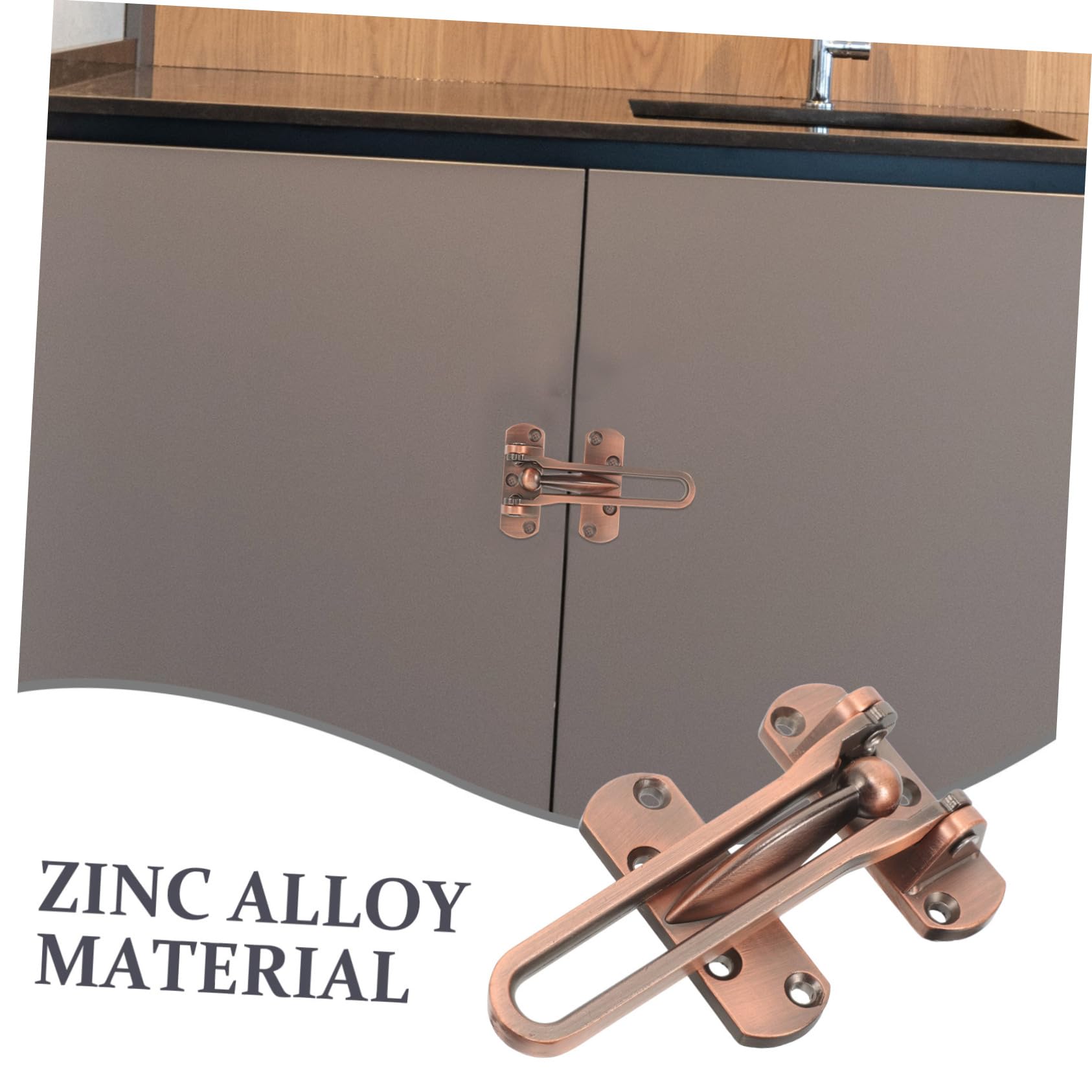 Operitacx 5 Pièces Boulon de porte antivol verrouillage de la porte loquet Sécurité de verrouillage de porte depuis serrures pour porte intérieure serrure de renfort de porte Alliage de zinc
