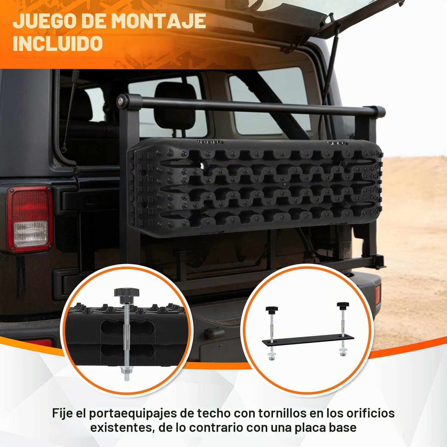 Eulenke Esterilla de tracción para coches, camiones, todoterrenos, con bolsa de almacenamiento y pasadores de fijación (2 unidades)
