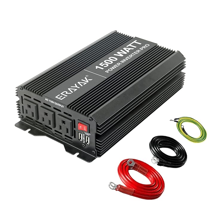 Buy ERAYAK 1500W Power Inverter 12V DC to 110V AC Modified Sine Wave