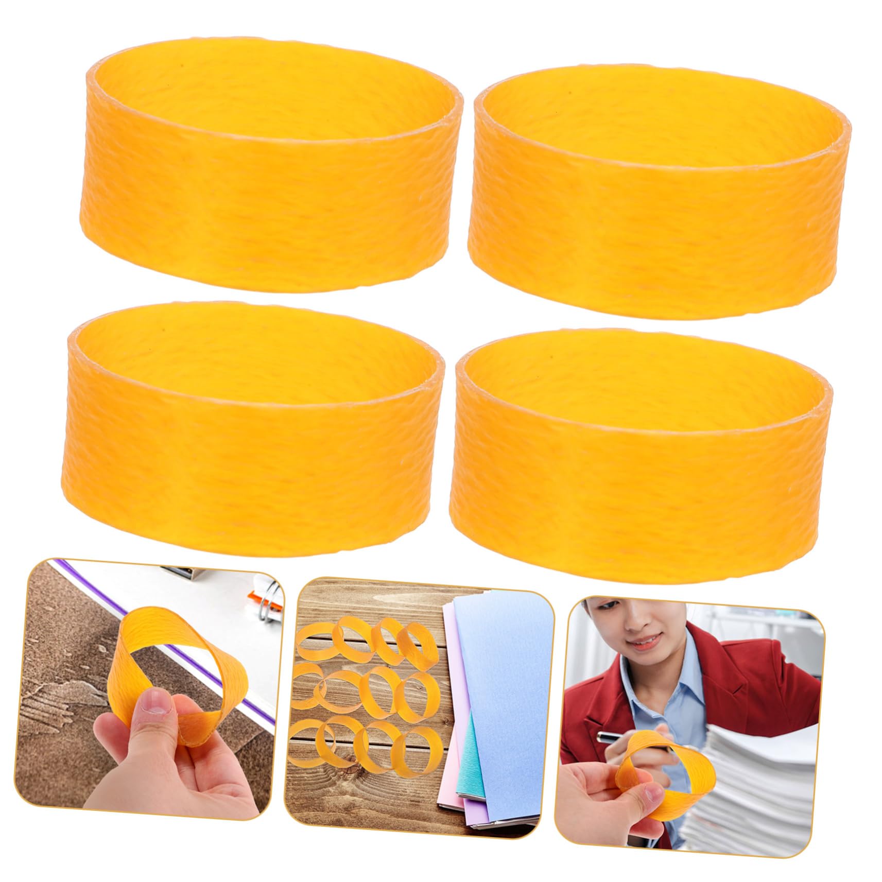 OSALADI 3 Set Elastico ispessato dovere bande di resistenza in movimento bande elastiche potere elastici larghi resistenti elastici di sopravvivenza gomma da cancellare Giallo