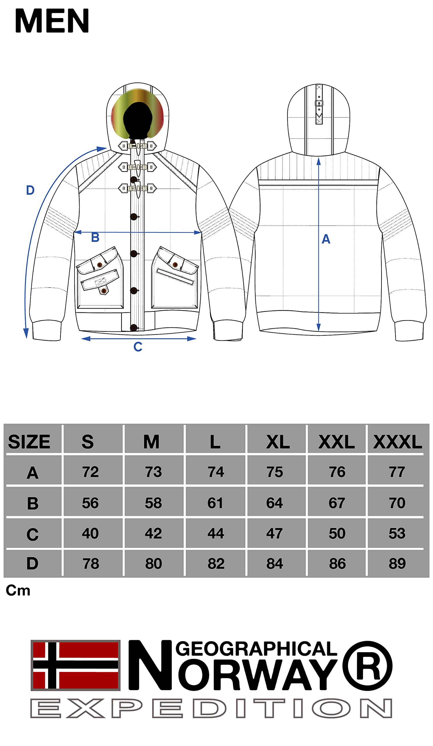 Geographical Norway męska kurtka zimowa, pikowana, parka, Belphegor, kurtka zimowa