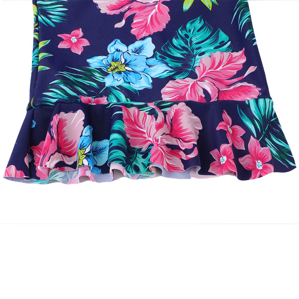 XFGIRLS Costume da Bagno a Due Pezzi, a Maniche Lunghe, Anti-UV, per Bambine da 3 Mesi a 6 Anni
