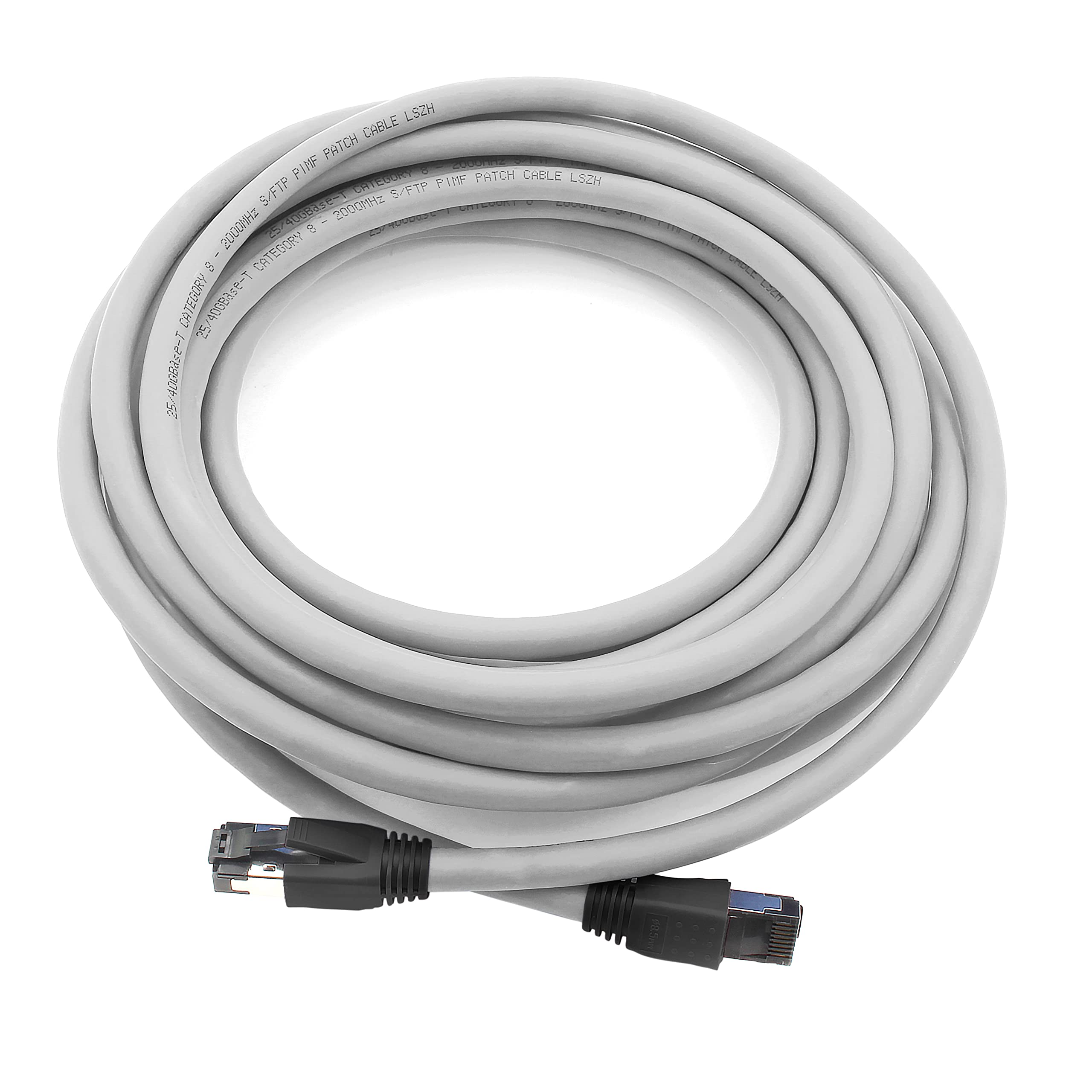 Cable de red Ethernet Cat8, 5 m, 40 Gb S, FTP, LSZH Cat 8, cable de datos Rj45 gris, 5 unidades de 5 m