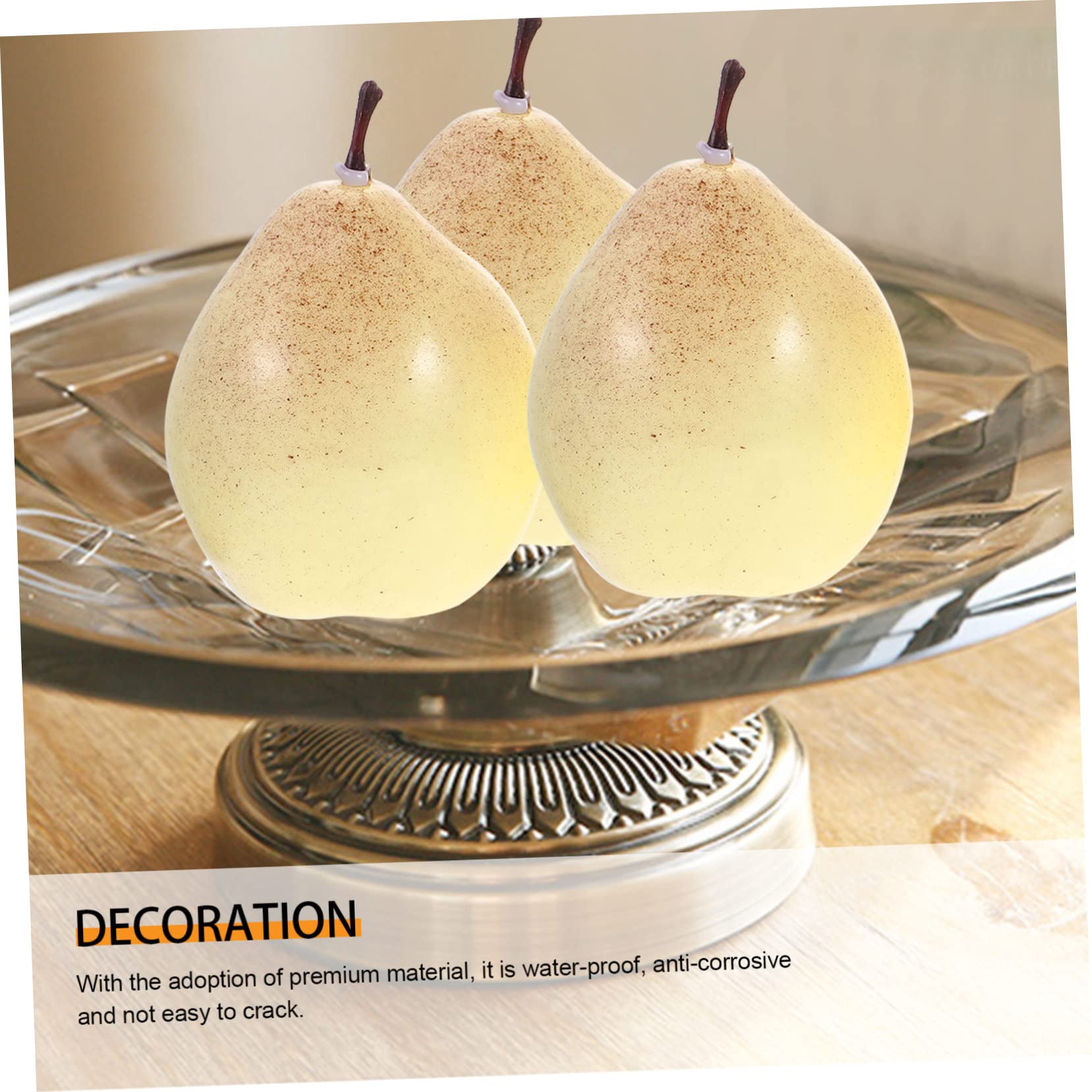 PRETYZOOM 12 Stuks Gesimuleerde Sydney Plant Decor Eetkamer Tafel Decor Kunstmatige Peer Modellen Desktop Nep Peer Diner Tafel Decor Kerstversiering Woondecoratie Mini Rekwisieten Poly