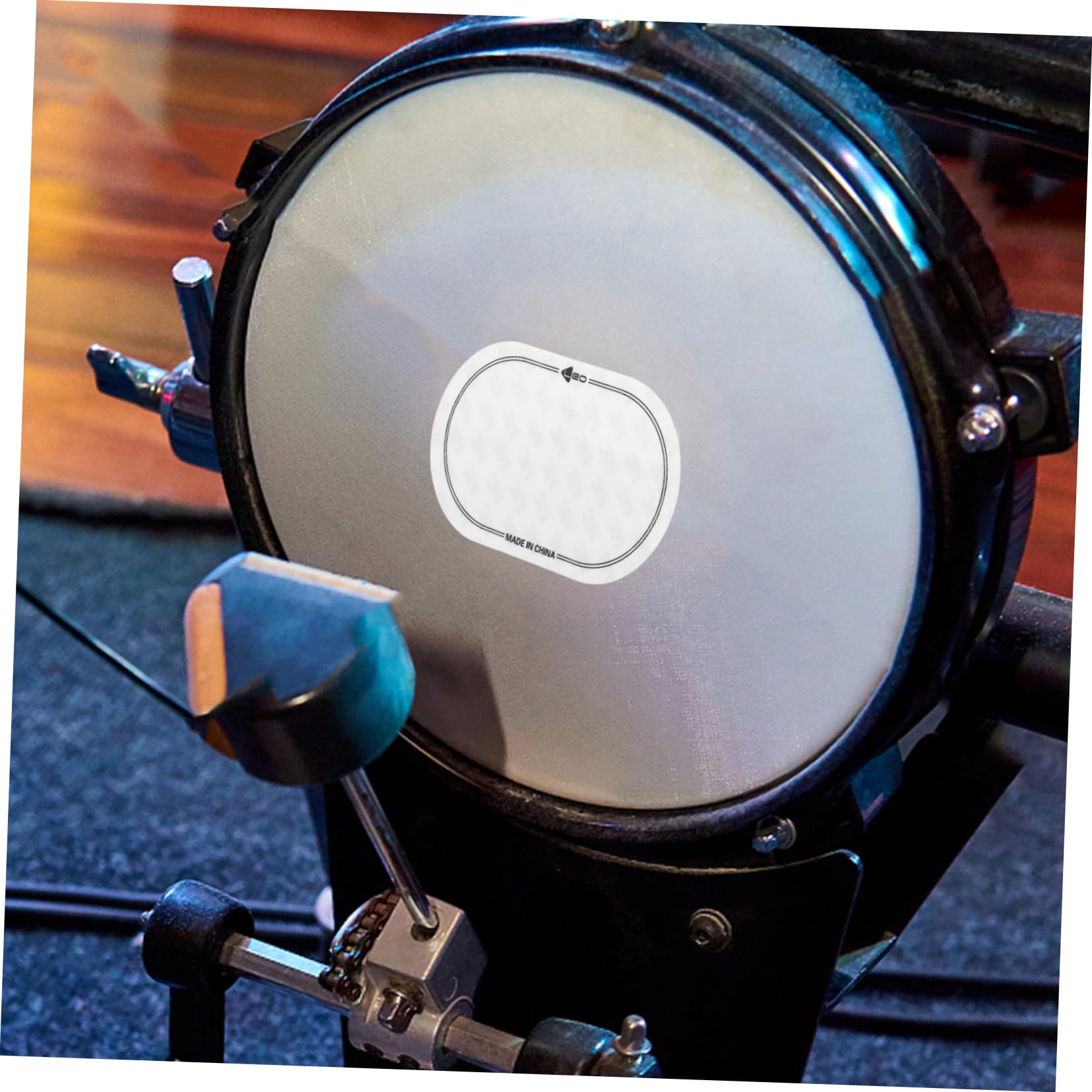 Abaodam 2pcs Drum Kit Screen Protector Strengthen Drum Accessories Scribe Pads Cover Drum Kit Supplies Neoprene Drum Sticker Snare Drum Shield Drum Skin Patch Drum Protector White