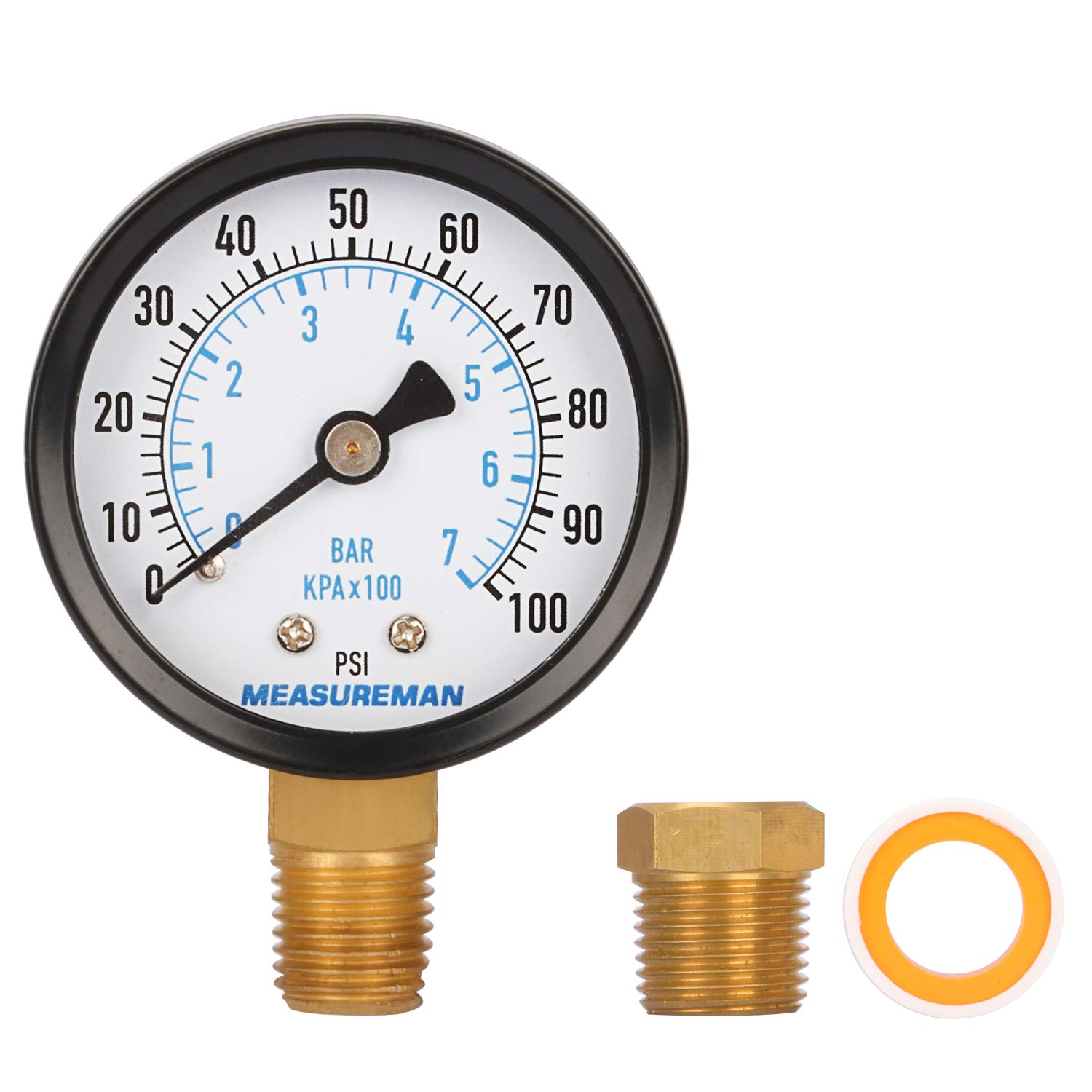 Measureman Pressure Gauge - 0-100psi -3