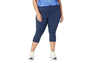 Amazon Essentials Women's Active Sculpt Workout Athleisure High Rise Capri Leggings in Extended Sizing