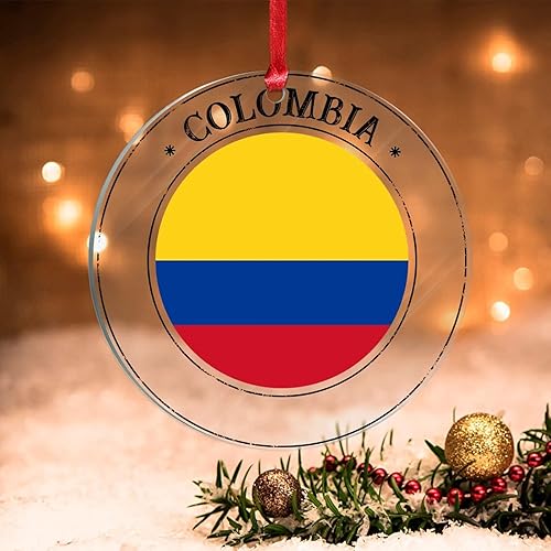 Vista 217 de Guatemala - Adornos acrílicos de Navidad, regalo de recuerdo de ciudad patriótica, adorno para árbol de Navidad, bandera nacional de Guatemala