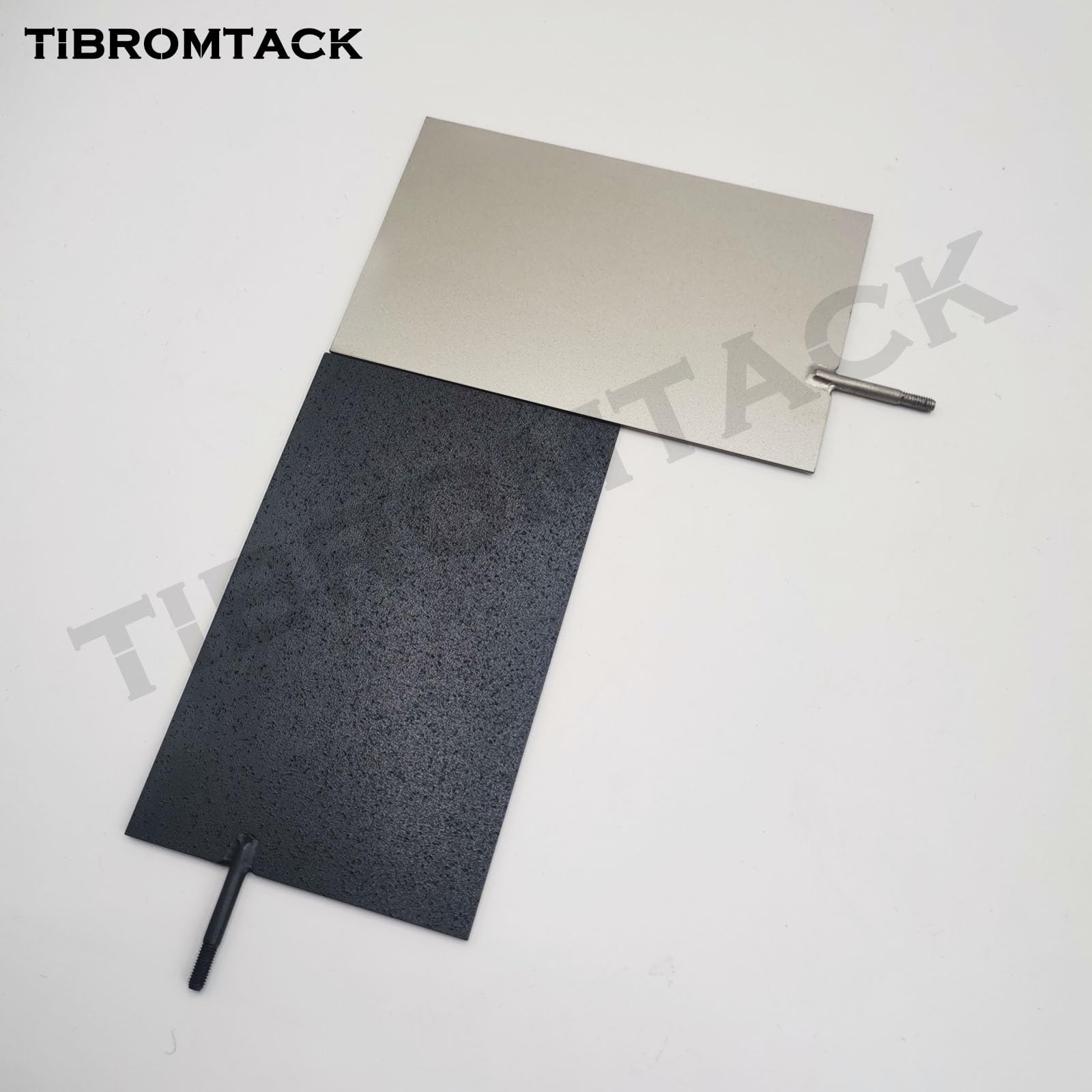 Electrodos de 2 unidades, placa de titanio anodizado con revestimiento MMO Rutenio-Iridio y placa electrolítica catádica sin revestimiento para aplicación electroquímica y limpieza de piscinas