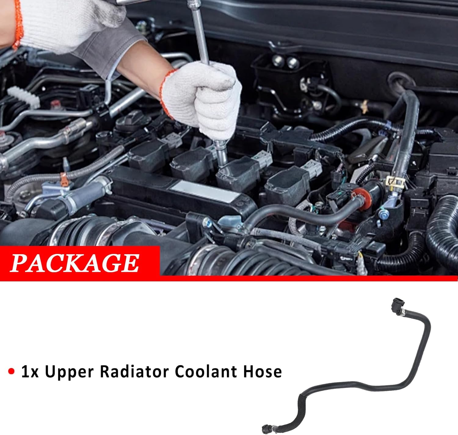 Breather Hose Upper Radiator Coolant Hose for BMW E60 530e 530e xDrive 530i 530i xDrive 740e xDrive F01 2.0L L4 2017 2018 2019 2020, Replaces 17128602600 17129844478