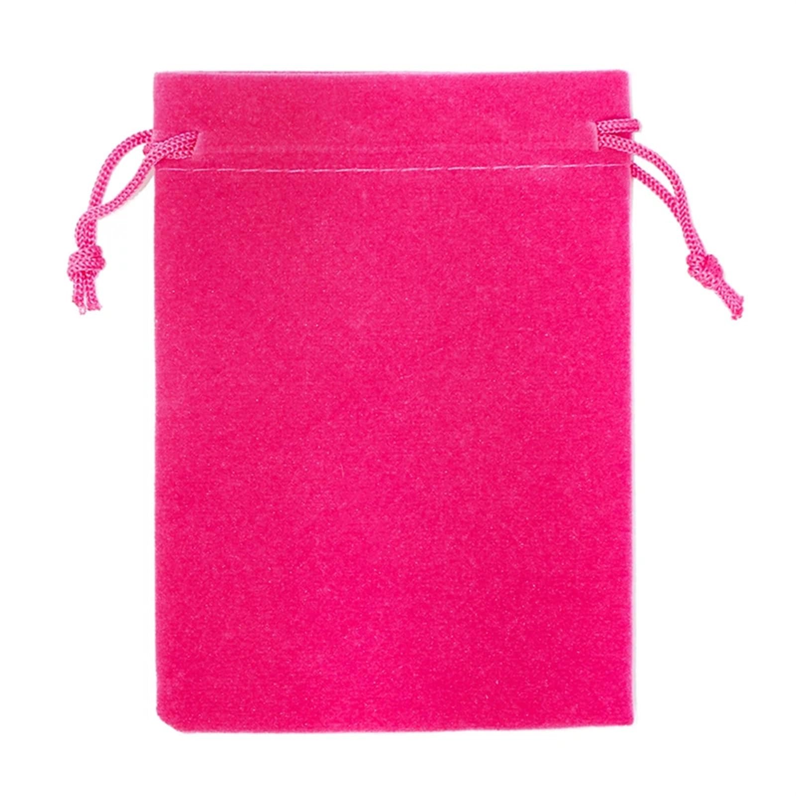 10 Stück Schmuckverpackung und Organizer, Hochzeitsbevorzugungsbeutel, Schmuckbeutel, Samt-Geschenkbeutel mit Kordelzug, Baumwollbeutel(Rose red,20X30_15.5X10.5X8.5CM)