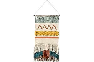 Free Spirit Wall Hanging: Intricate Textile Tapestry for Bohemian Decor