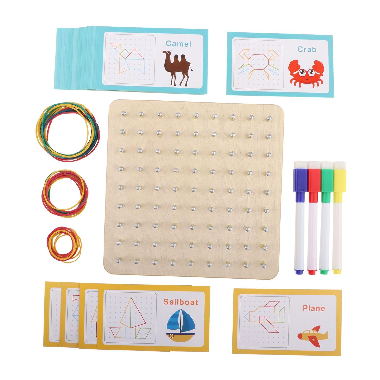 3 zestaw drewnianych geoboard łamigłówka tablica blok geoboard dla dzieci małych dzieci