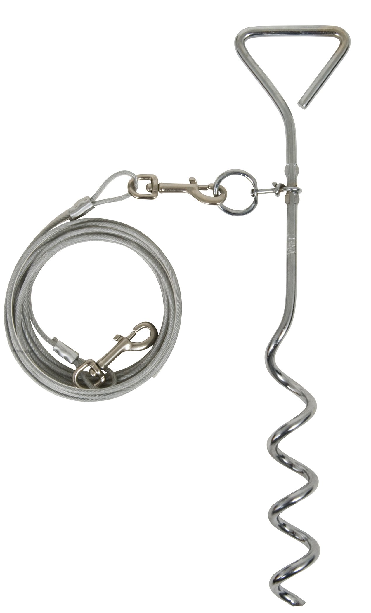 Aspen Pet 8mm by 16-Inch Stake with 20-Feet of 920-Pound Cable