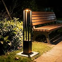 TooCust 31.5" Modern Square Pathway Lights - IP65 Waterproof Hardwired Bollard Post Lights for Garden, Patio, Driveway