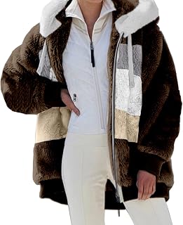 Women's Fleece Jacket, Winter Jacket with Zip, Fleece Jacket, Warm Basic Hooded Jacket, Causal Sweat Jacket with Hood, Plush Jacket, Hooded Jacket, Women's Sweater, Fleece Jumper for Spring and