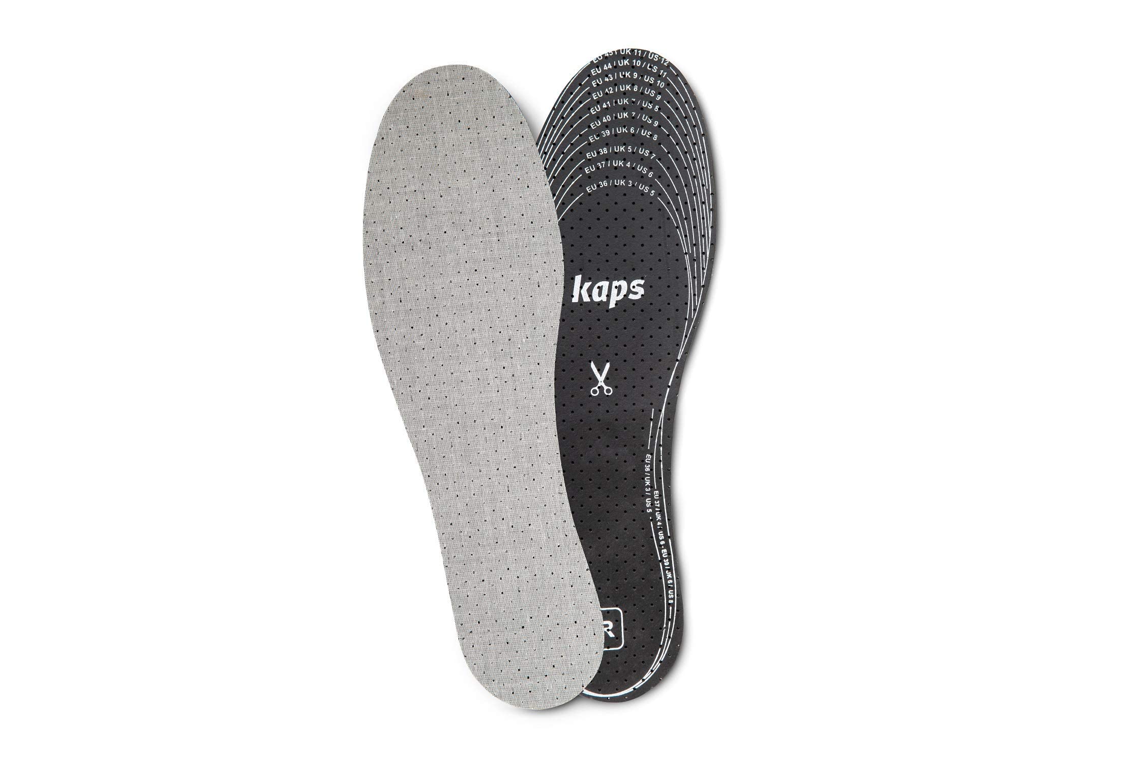 Kaps Paquete de 6 Pares Plantillas Anti-Olor Carbón Vegetal Insertos Zapatos Odour Stop Corte Medida