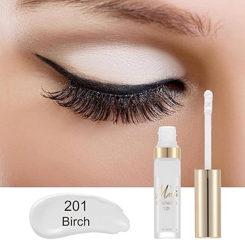 Miniatura 2 de MAEPEOR Sombra de ojos líquida mate, 8 colores, sombra de ojos cremosa, suave y cremosa, de larga duración e impermeable, sombra de ojos ligera (P01