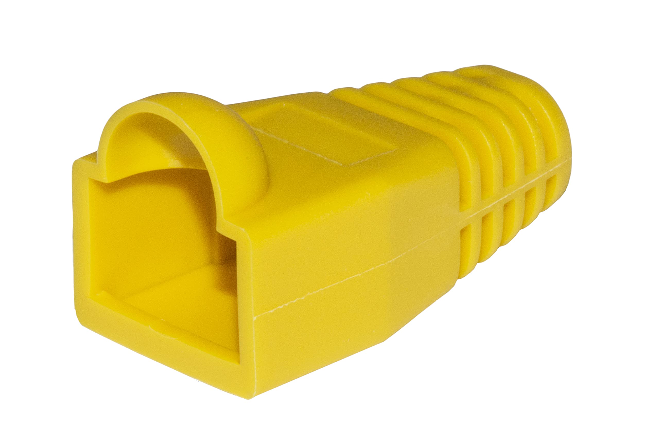 100 Copriconnettori RJ45 Gialli Da 6 Mm - Per Cavi Cat5e E Cat6, Protezione Plug 8 Poli - Foto 5