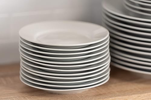 Miniatura 5 de 10 Strawberry Street Plato redondo para aperitivos de catering de 6 pulgadas, juego de 12, blanco