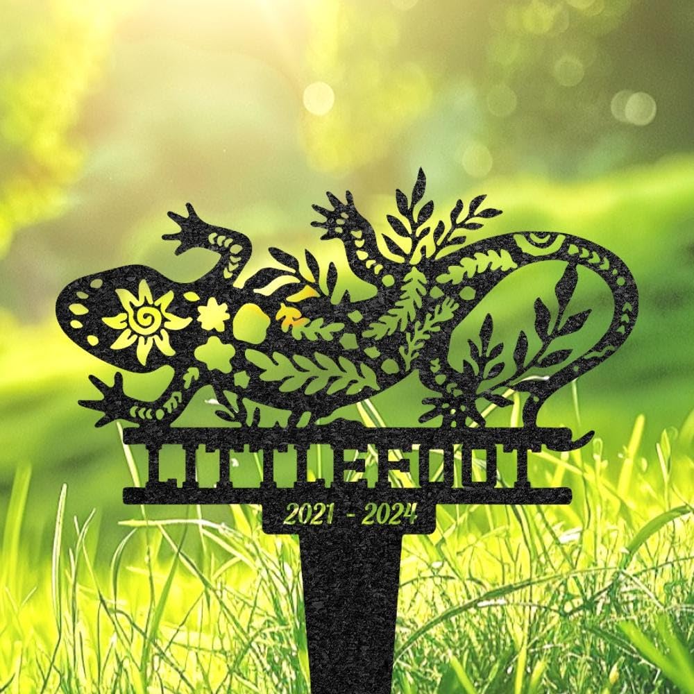 Personalised Lizard Grave Marker, Custom Lizard Memorial Garden Sign, Lizard Tombstone Outdoor Memorial Plaque, Pet Bereavement Gift, Pet Loss Gift, Pet Memorial Signs, Bereavement Gift